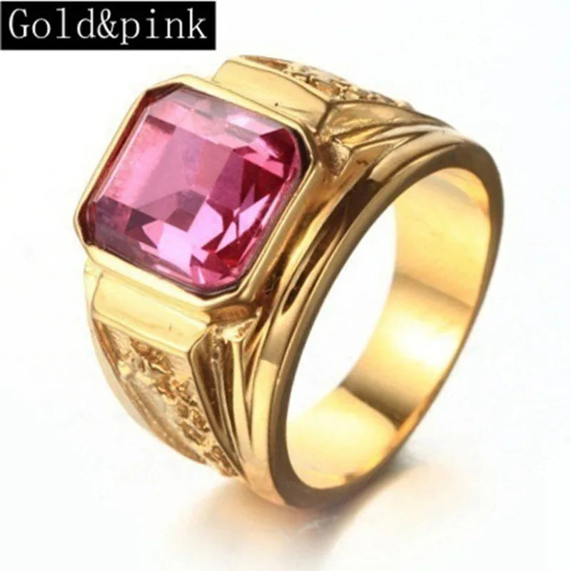 Gold Dragon Pattern Diamond Encrusted Ring