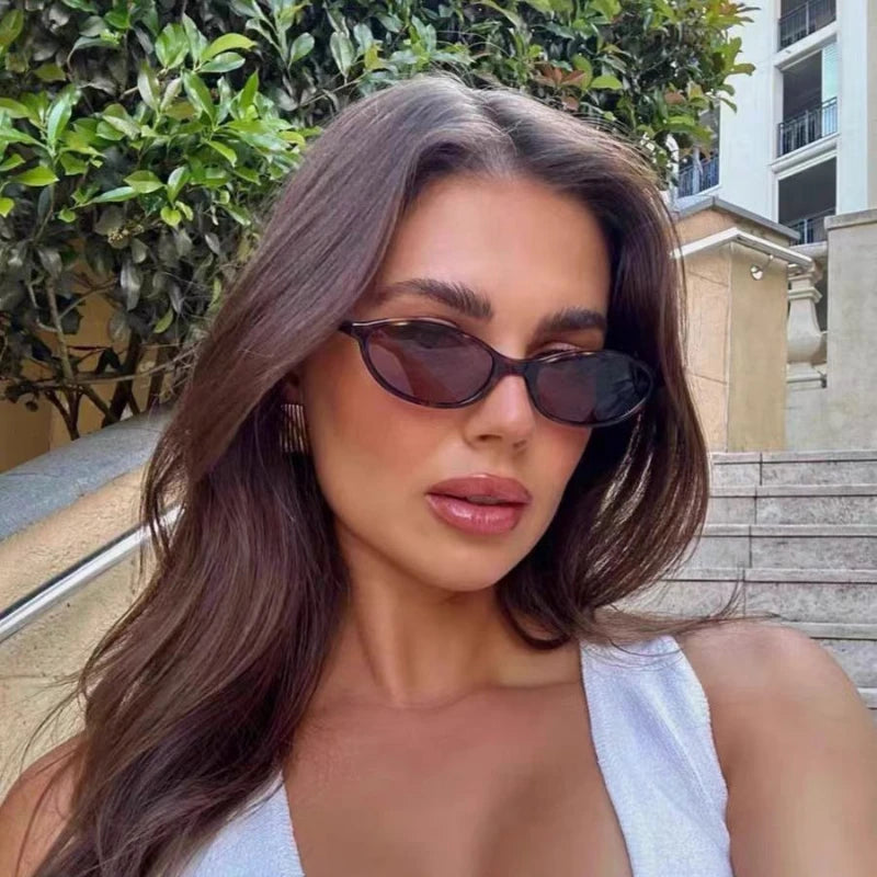 Oval Frame Sunglasses Women Trendy Small Frame