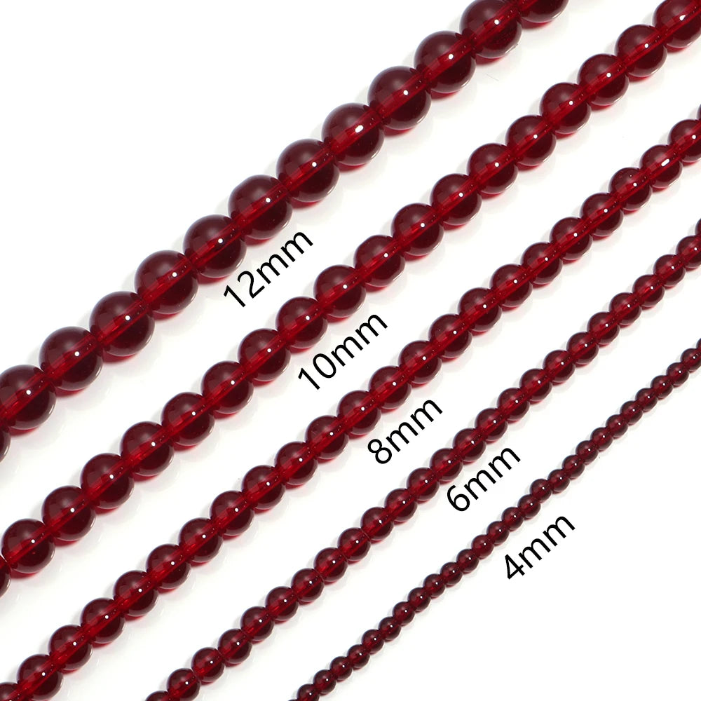 Glass Round Spacer Beads For Jewelry Making Charms And Accessories