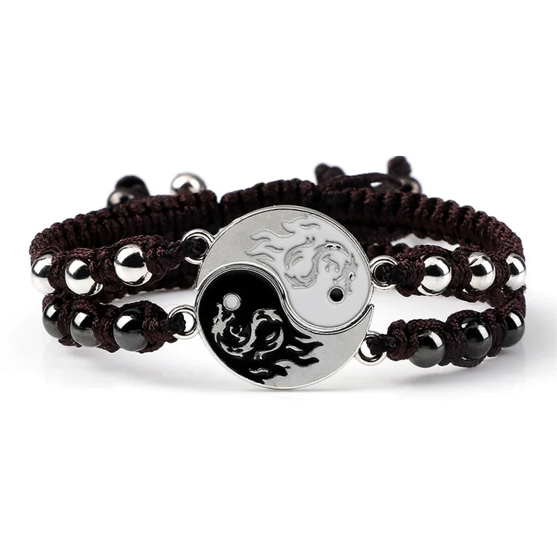 Bracelet Dragon Two Piece Set Yin Yang Jewelry