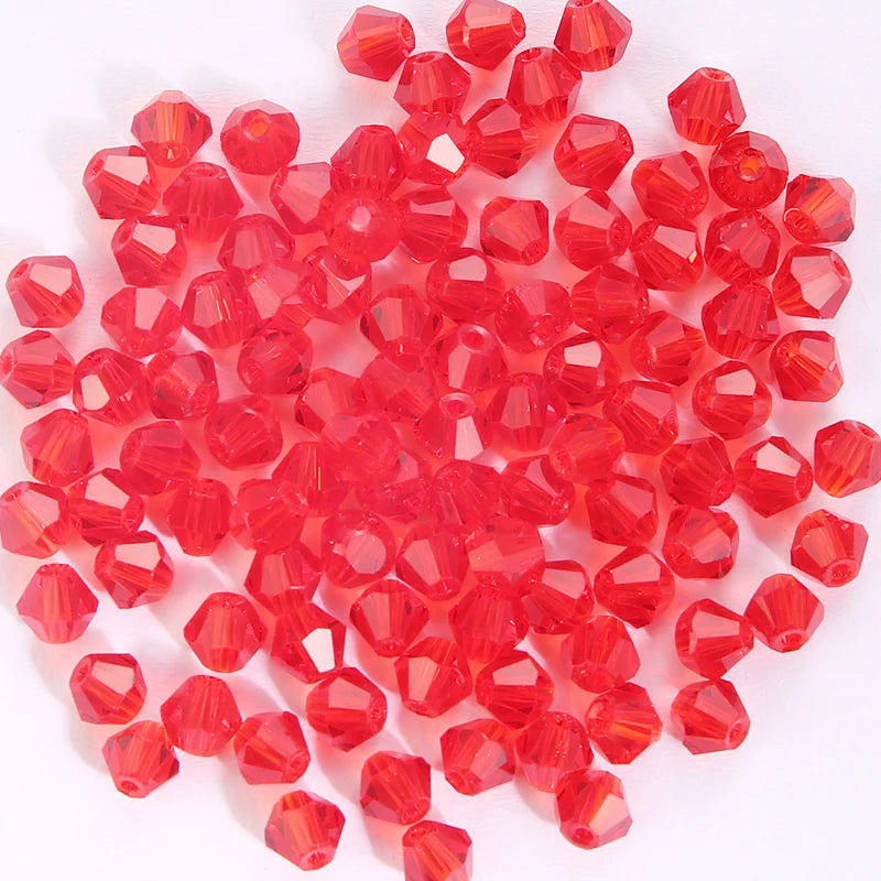 Glass Bicone Beads Faceted Crystal For Jewelry Making