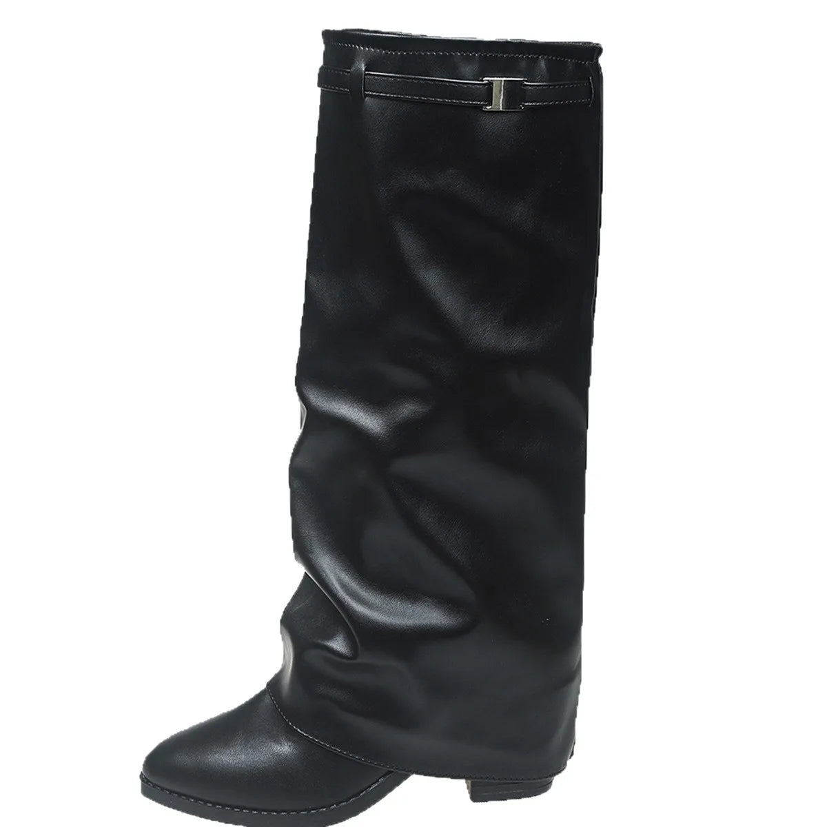 Women's Boots Pointed Toe Metal Buckle