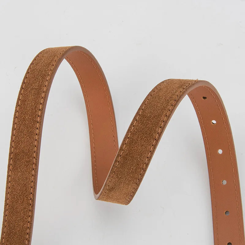 Buckle Thin Belt For Jeans Waistband Fashion