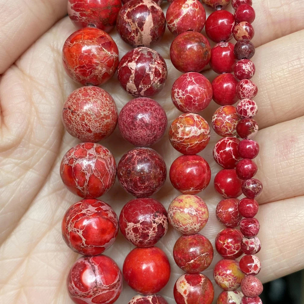 Jasper Beads For Jewelry Making Natural Red