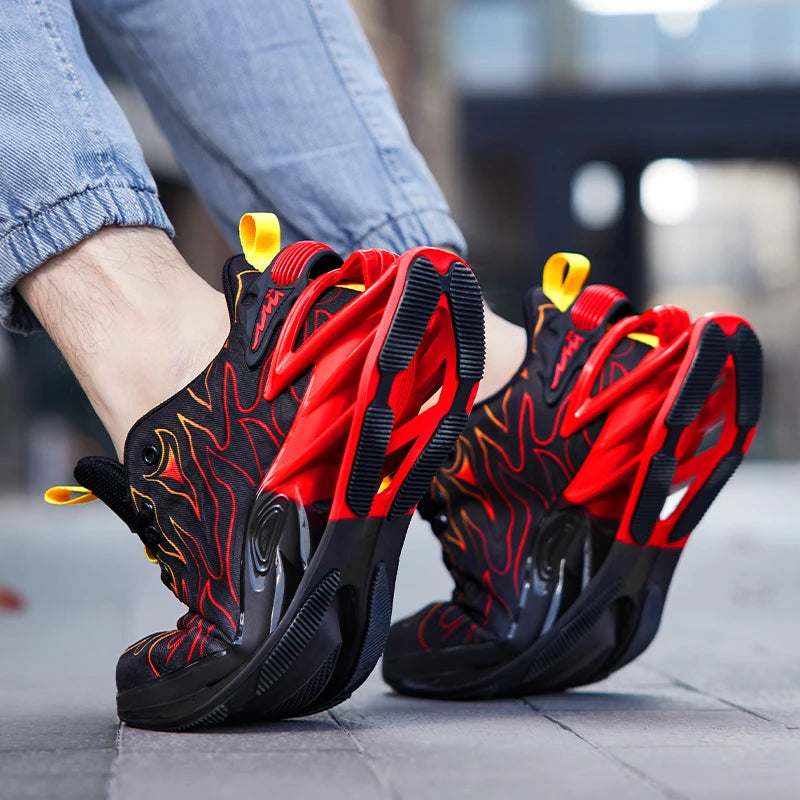 Men Casual Breathable Sneakers Lace Up Running Shoes