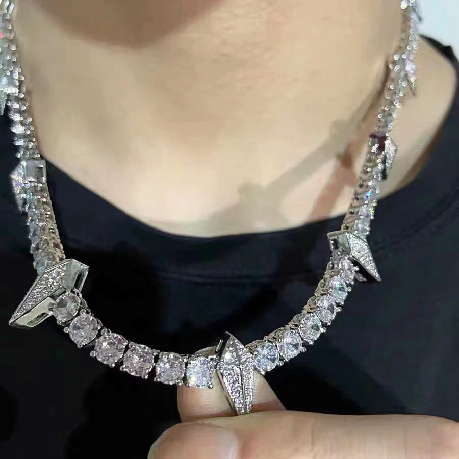 Tennis Chain Rivet  Cubic Zirconia