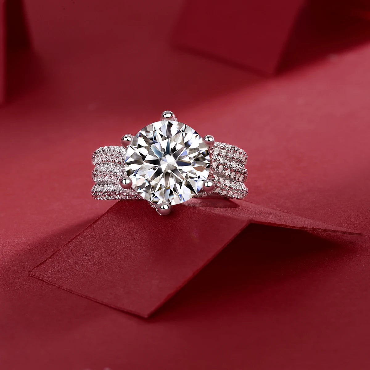 5ct Moissanite Ring 925 Sterling Silver