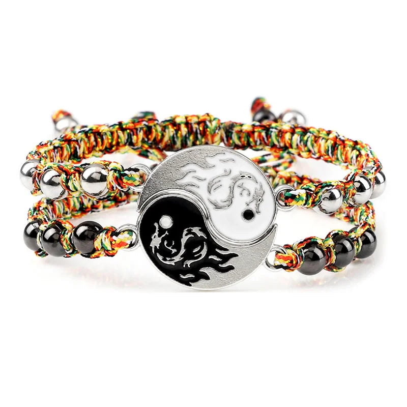Bracelet Dragon Two Piece Set Yin Yang Jewelry
