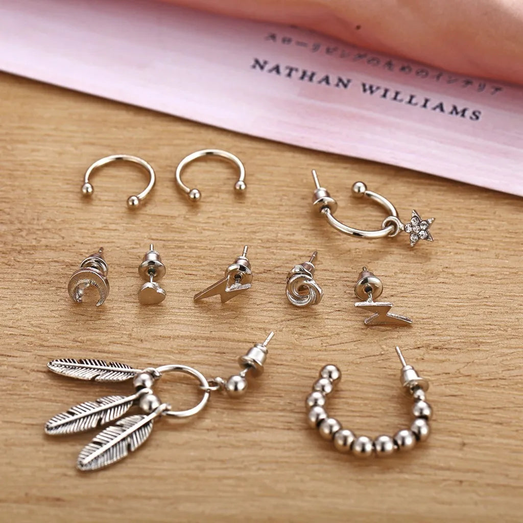 Earrings Titanium Water Drop Studs