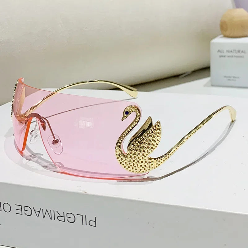 Sunglasses Belanova Swan Shaped Rimless UV400