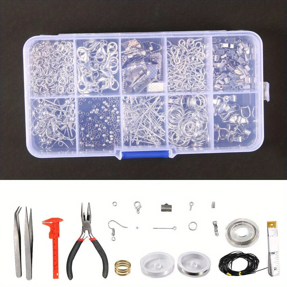 Jewelry Making Kit Beading Tools For Silver Bead DIY Set
