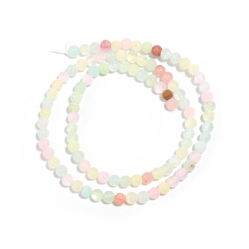 Natural Colorful Jade Stone Beads Round For Jewelry Making