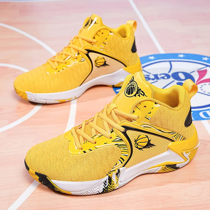 Mens Basketball Shoes Lightweight Breathable Anti Slip