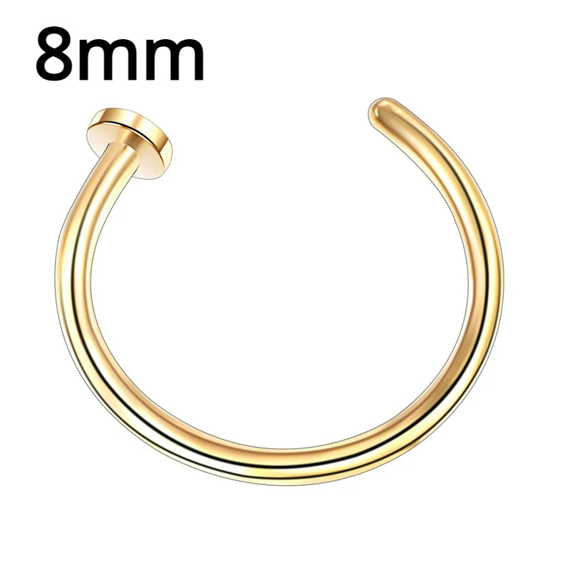 Nose Ring Hoop Magnetic Clip Non Piercing Jewelry