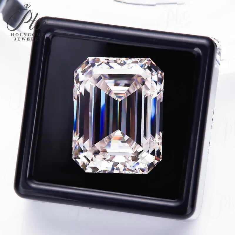 Emerald Brilliant Cut Moissanite Beads Loose Gems for Jewelry Crafting