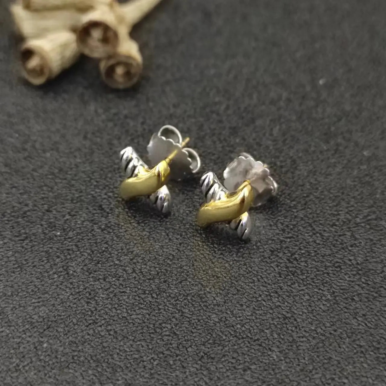 Sterling Silver Zircon Stud Earrings 925