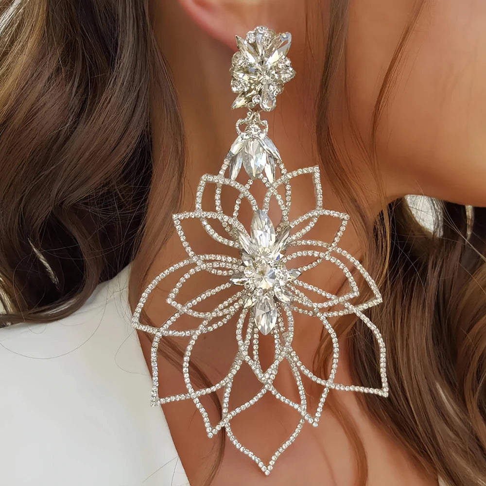 Earrings StoneFans Romantic Flower Dangle