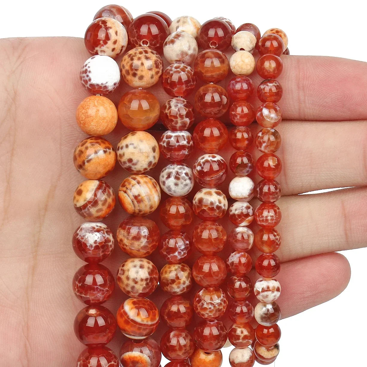 Natural Stone Round Beads Yooperlite Fire Sodalite Loose Spacer Beads