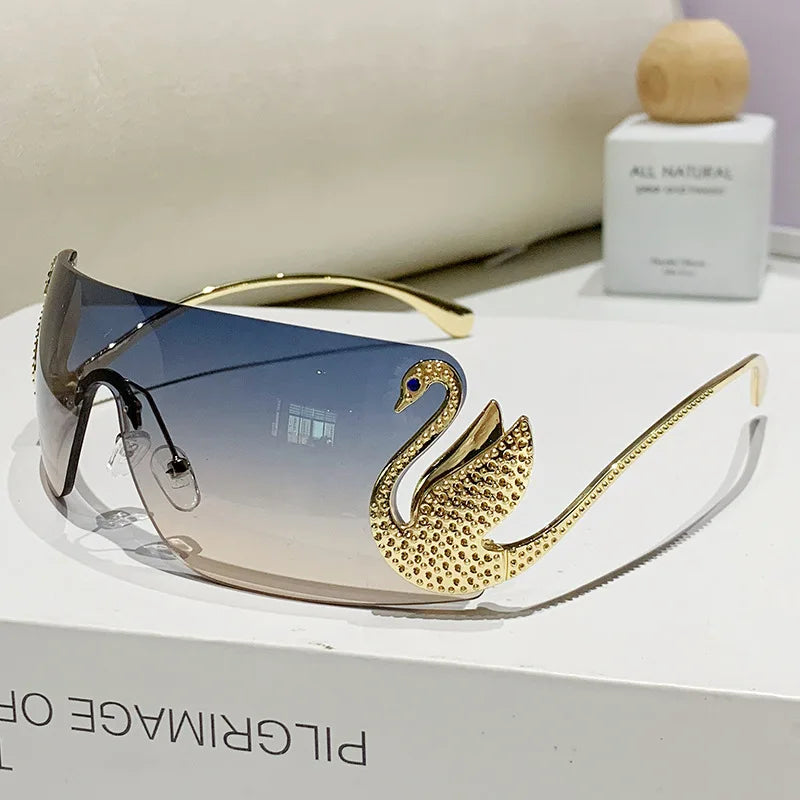 Sunglasses Belanova Swan Shaped Rimless UV400