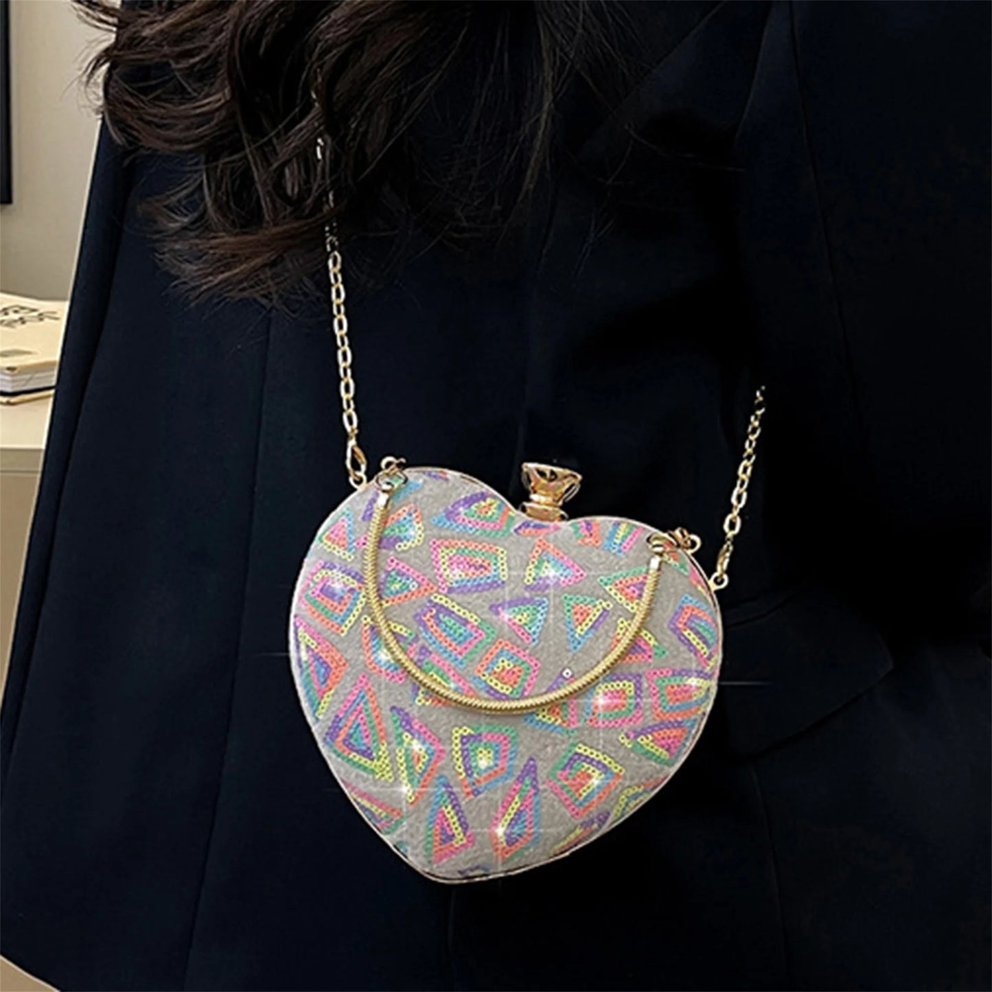 Clutch Purse Detachable Chain
