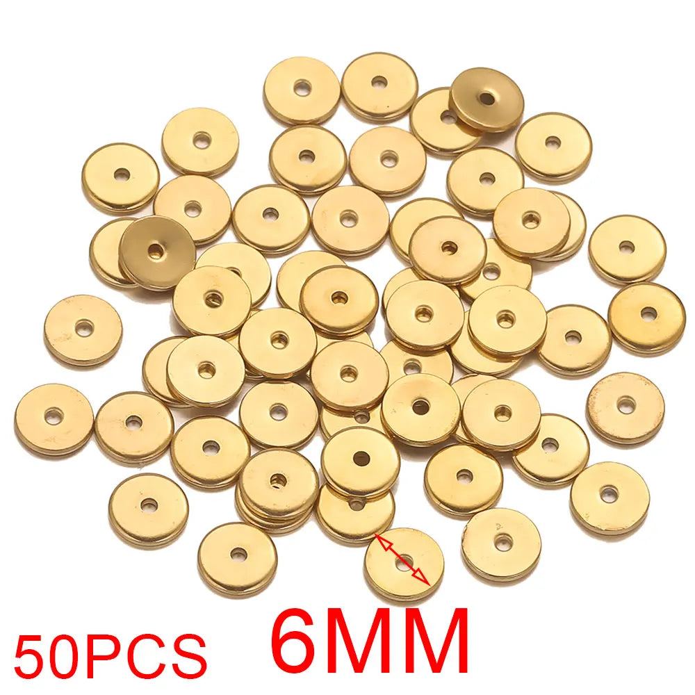 Alisaya Craft Gold Plated Stainless Steel Daisy Snowflake Spacer Beads