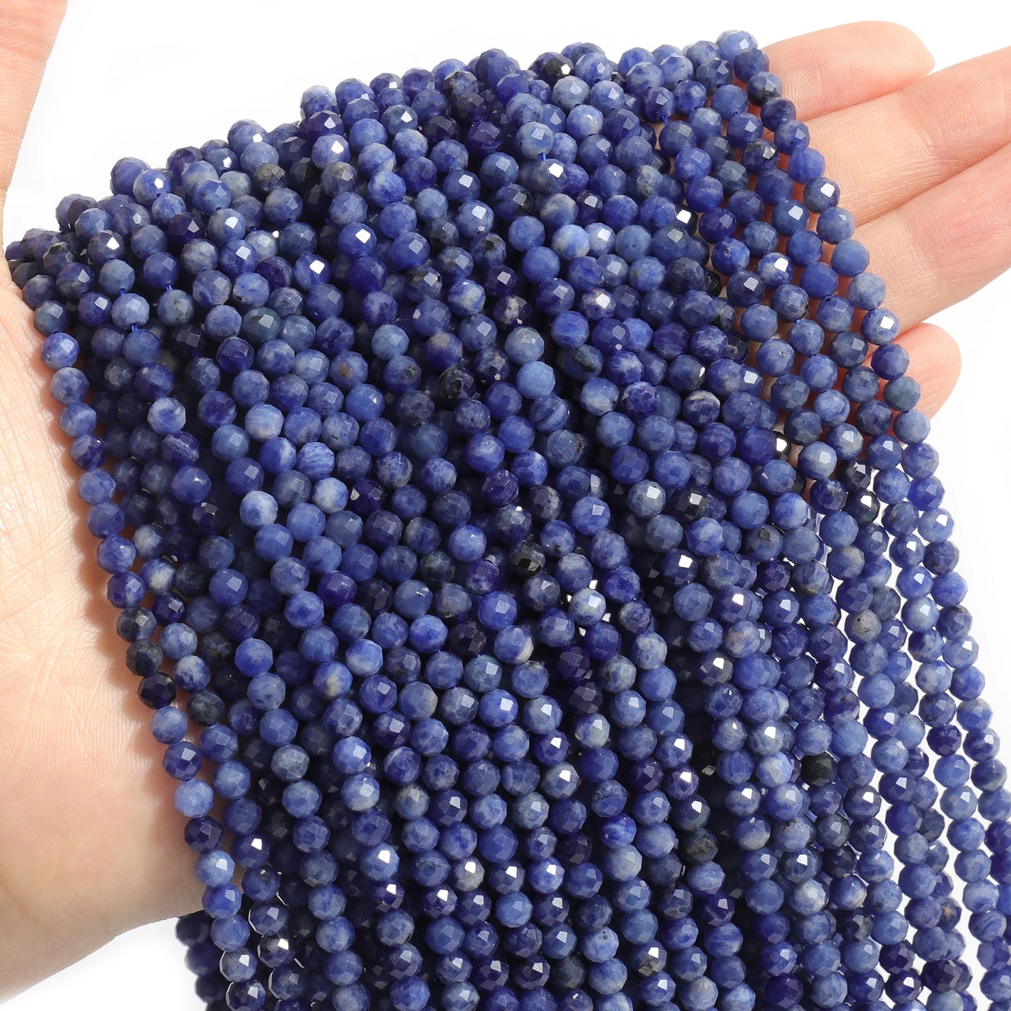 Faceted Natural Stone Beads Amazonite Aquamarine Opal Labradorite for Jewelry