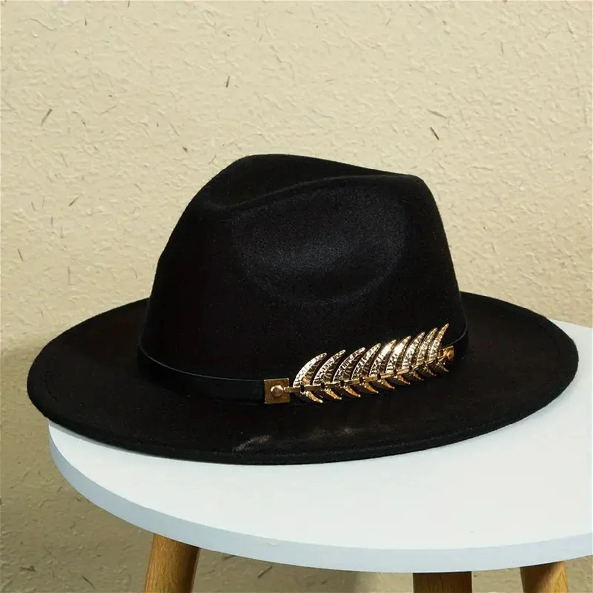 Western Hat Tweed Flat Brim Sunshade Lightweight