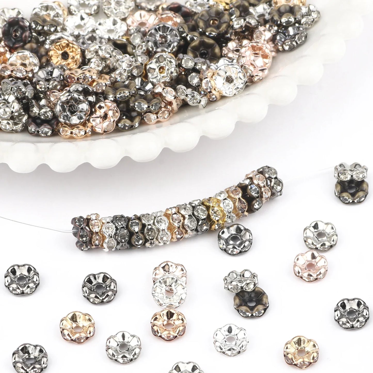Rhinestone Ball Shape Beads For Jewelry Making