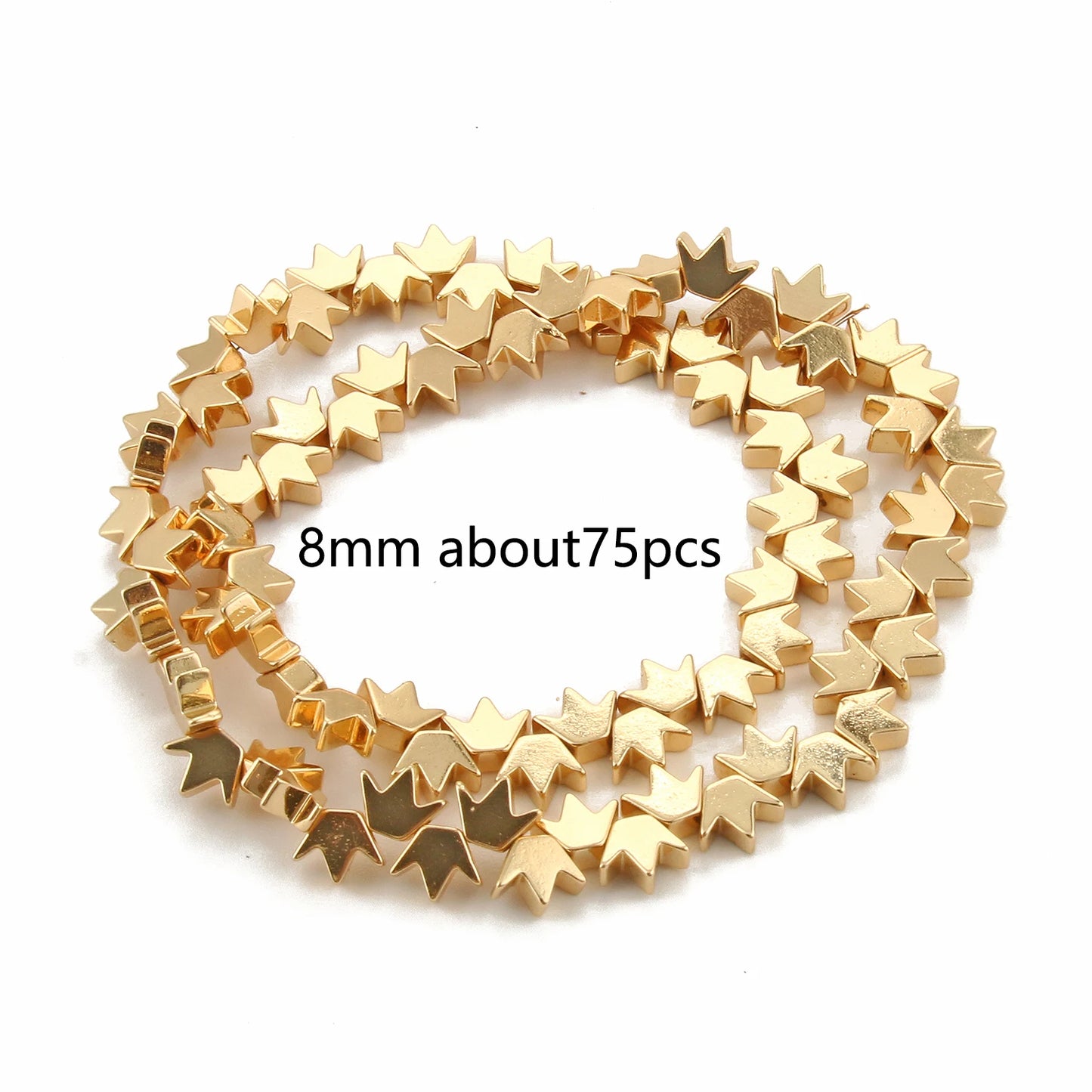 TANANTA Gold Plated Hematite Loose Spacer Beads for Jewelry Making