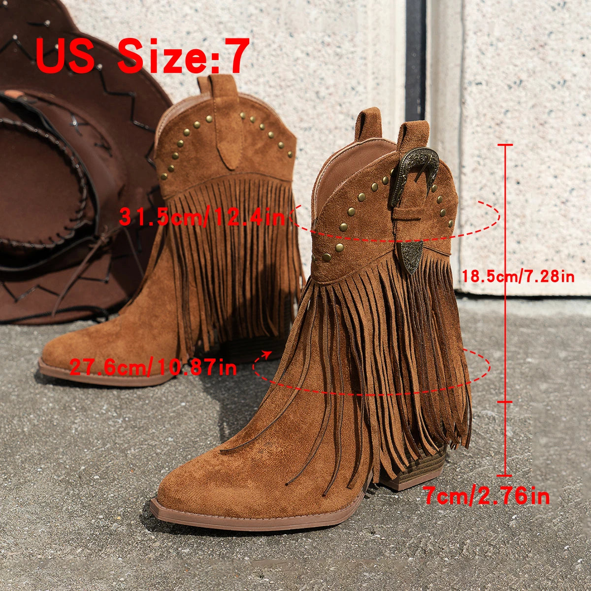 Boots Cowboy Western With Tassel