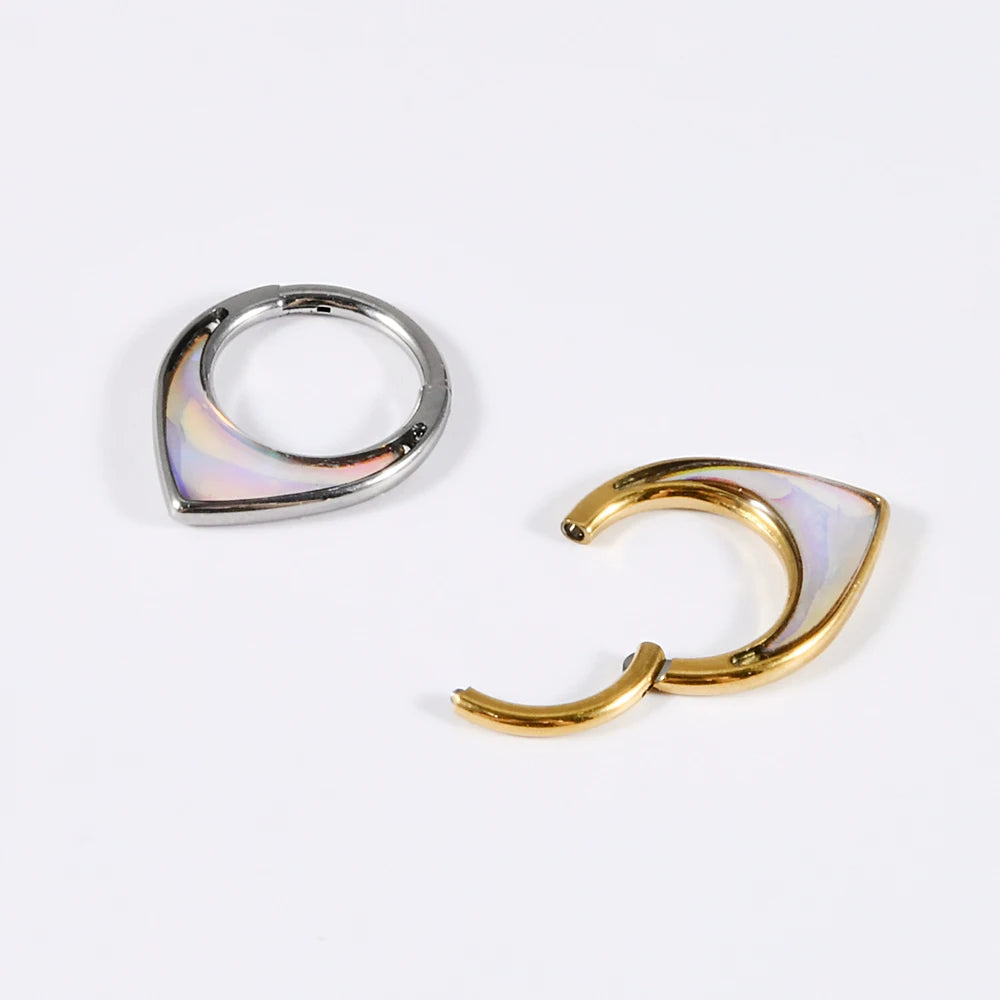 Nose Ring Septum Stainless Steel Oil Drop