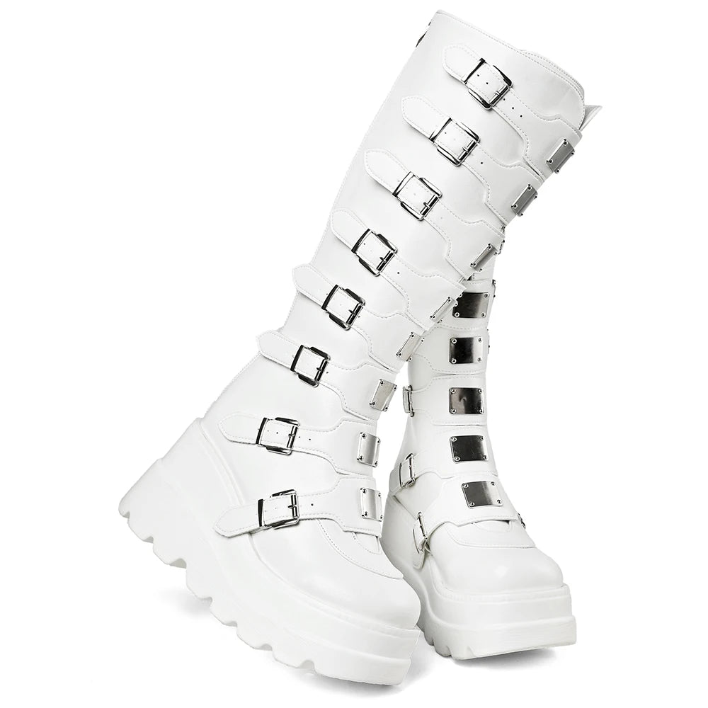 Combat Boots Women Platform Wedges