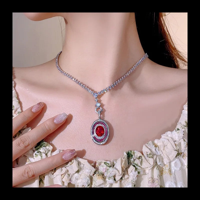 Necklace With Removable Button Horse Head Chain