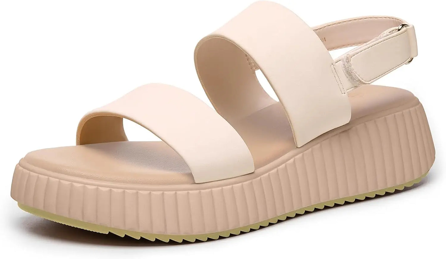 Women's Platform Sandals With Open Toe Ankle Strap