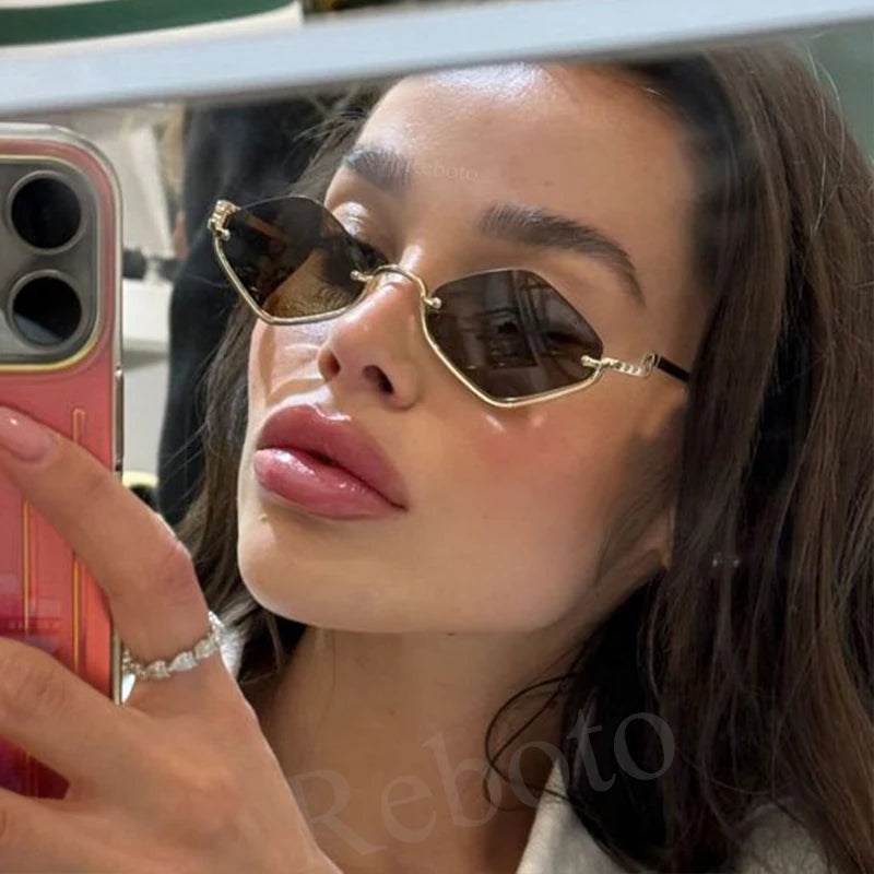 Sunglasses Metal Half Frame