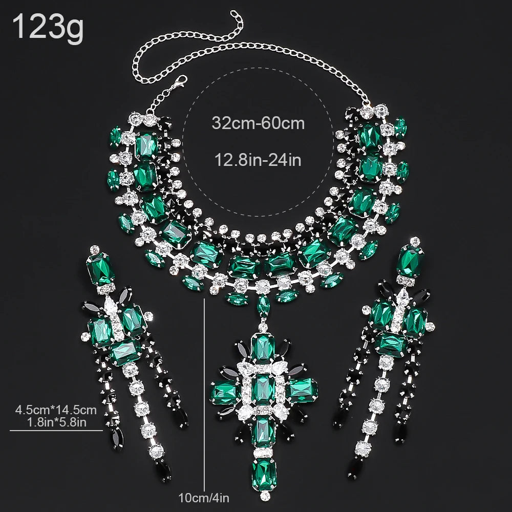 Necklace Rhinestone Cross Choker