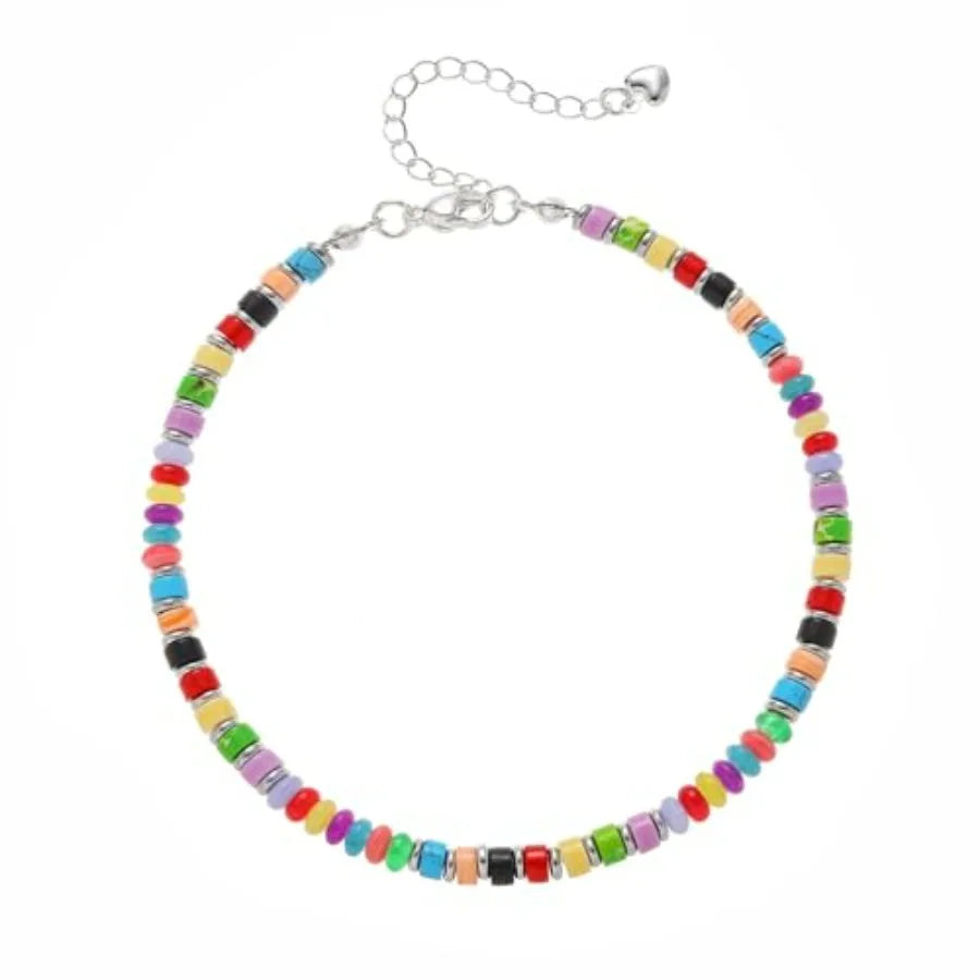 Natural Stone Beaded Anklets For Women Handmade Boho Turquoise Beads Jewelry