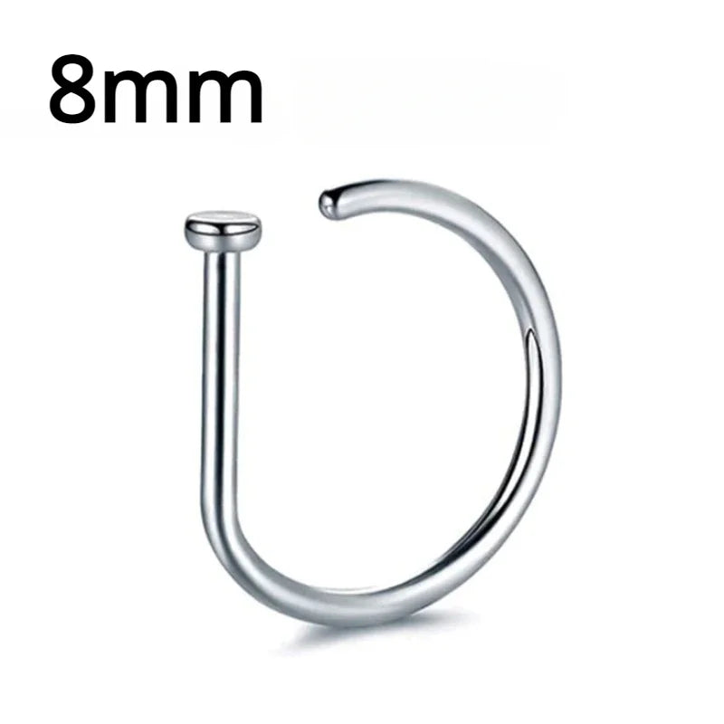 Nose Ring Hoop Magnetic Clip Non Piercing Jewelry