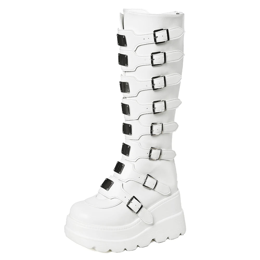 Combat Boots Women Platform Wedges