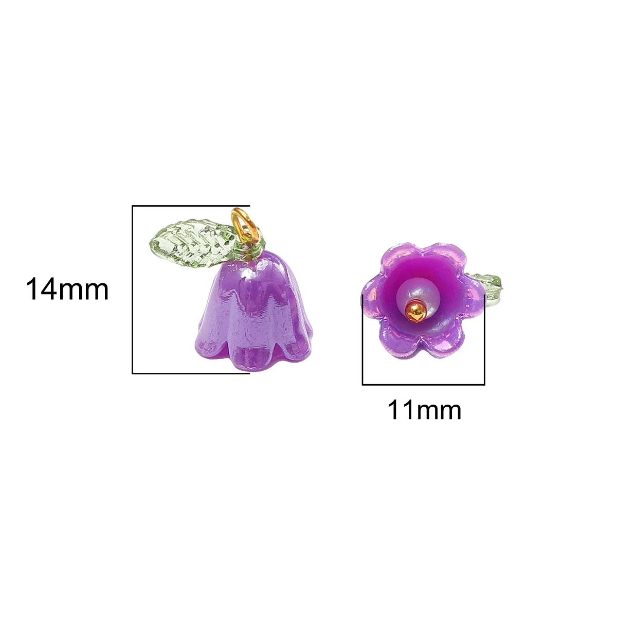 Acrylic Lily of the Valley Flower Bud Beads for Jewelry