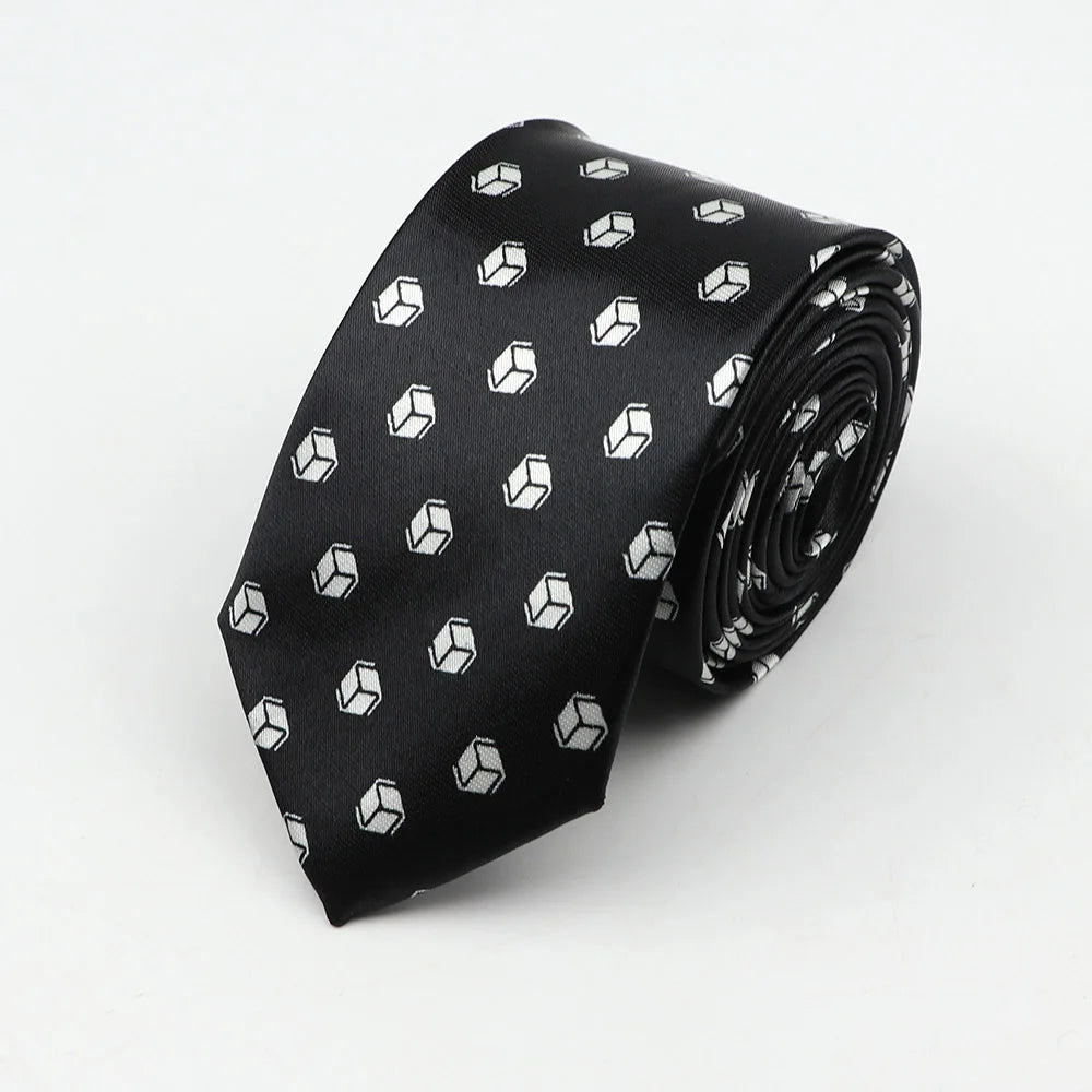 Necktie Musical Notes Printed With Piano Guitar Pattern