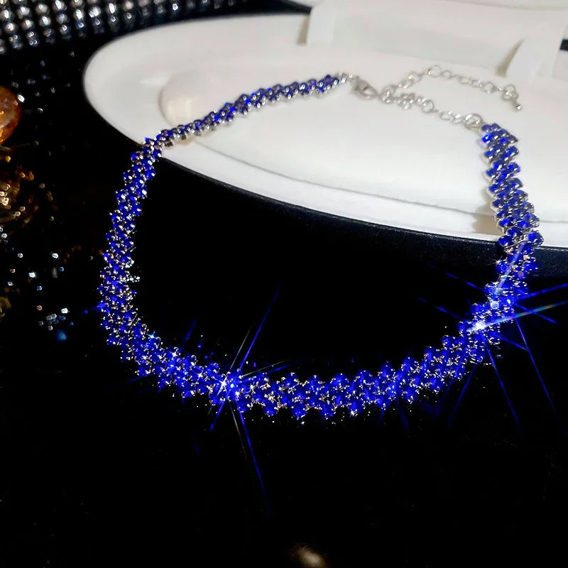 Rhinestone Choker  Geometric Crystal Jewelry