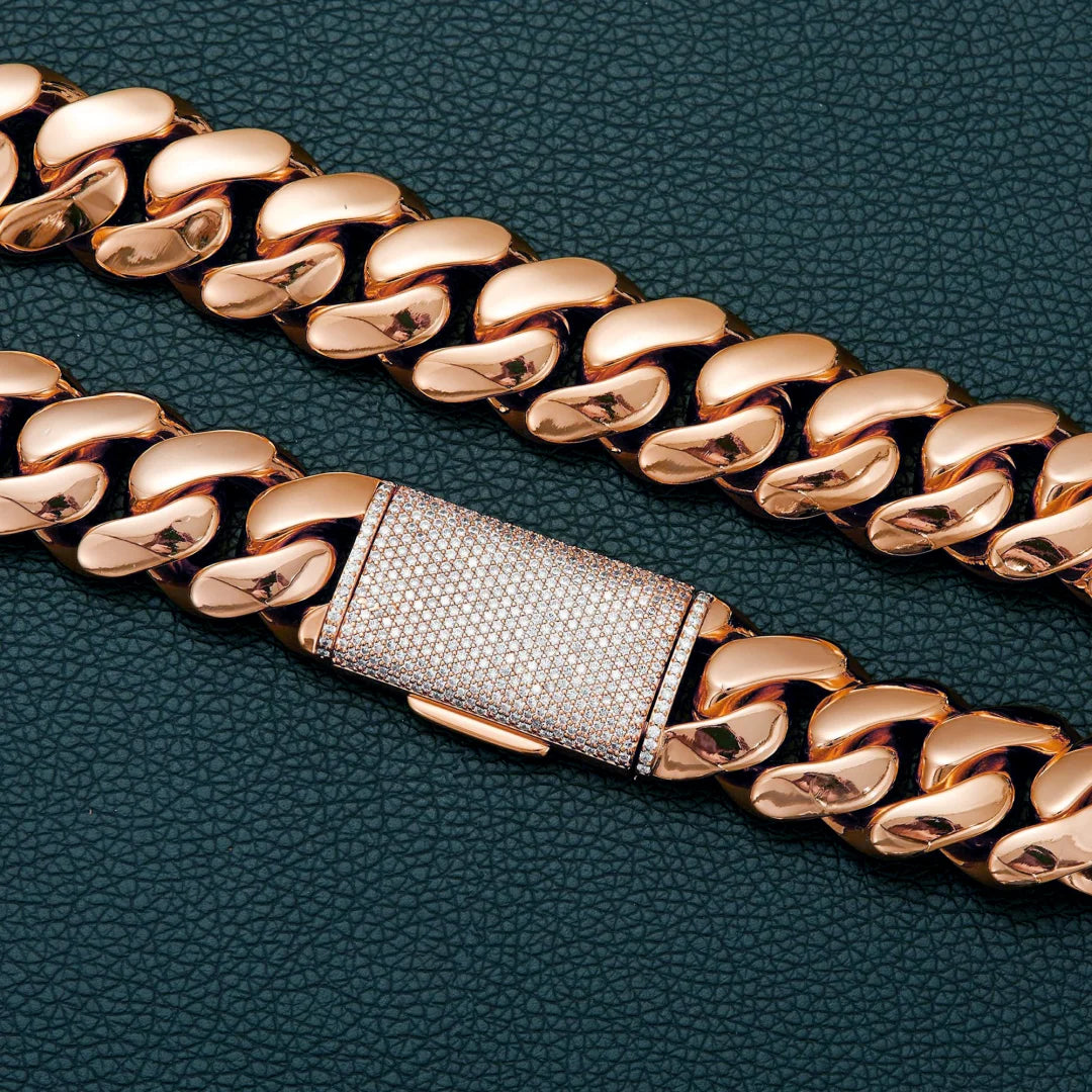 Necklace Iced CZ Box Clasp