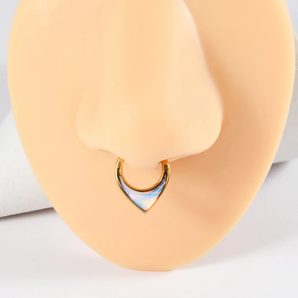 Nose Ring Septum Stainless Steel Oil Drop