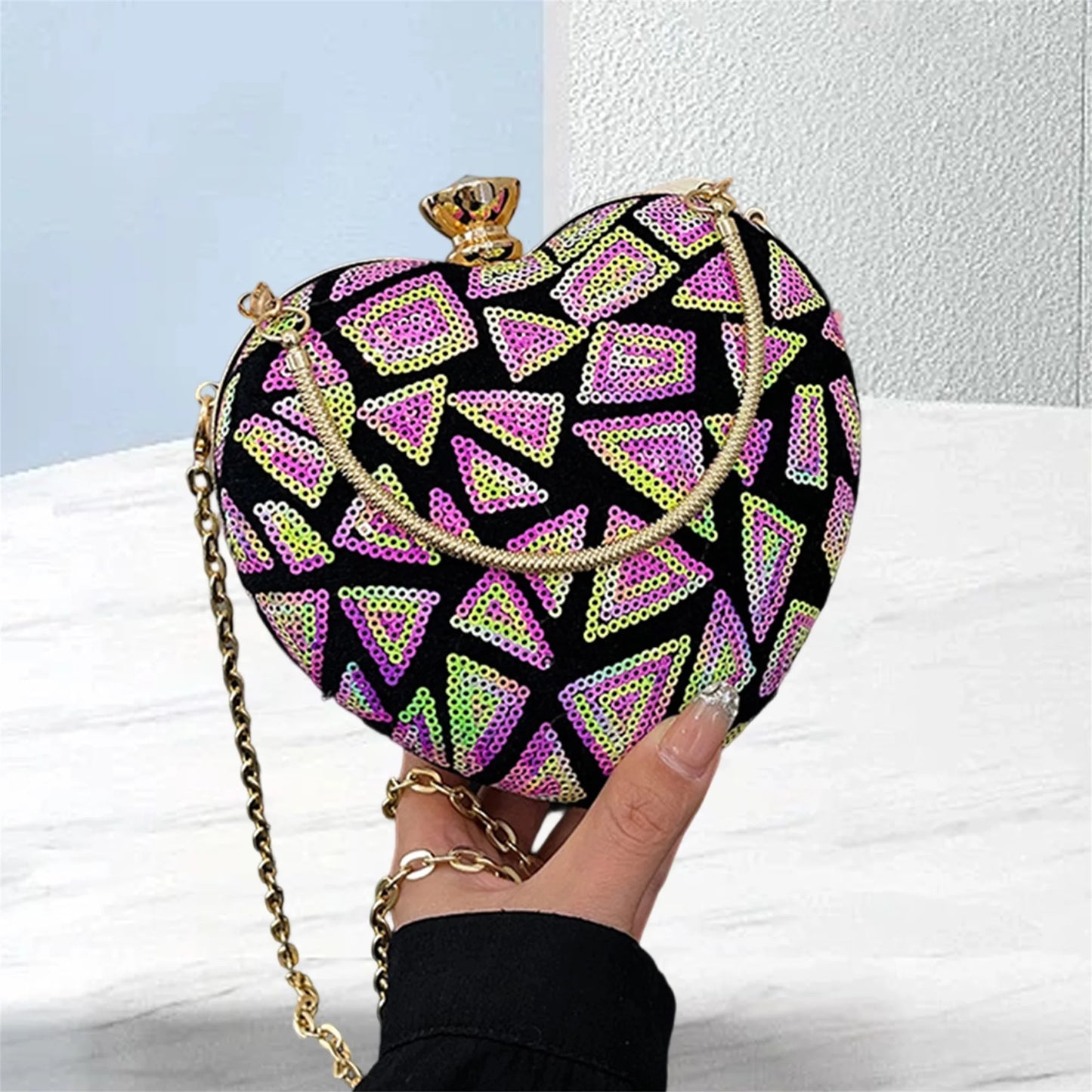Clutch Purse Detachable Chain