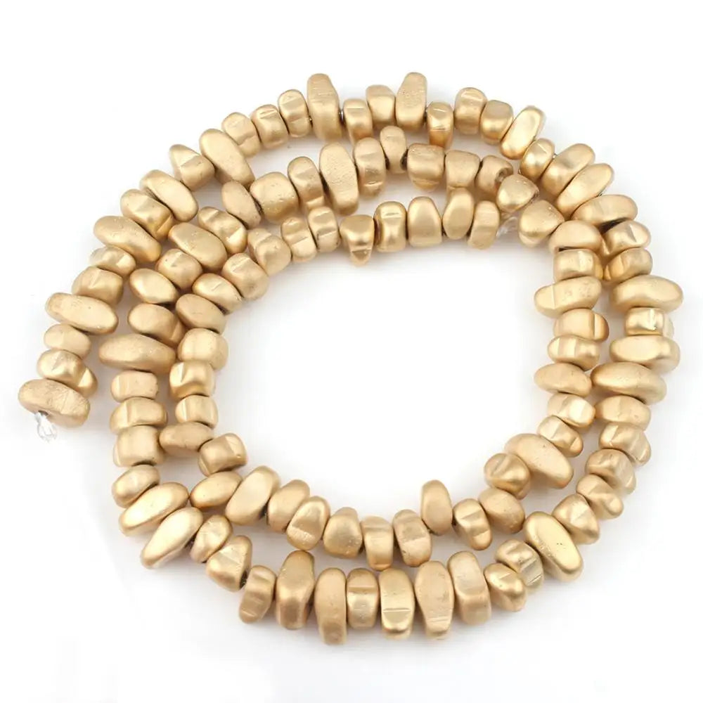 TANANTA Gold Plated Hematite Loose Spacer Beads for Jewelry Making