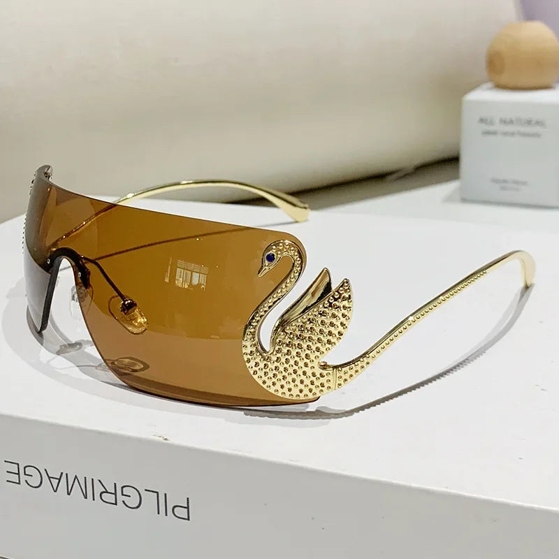 Sunglasses Belanova Swan Shaped Rimless UV400