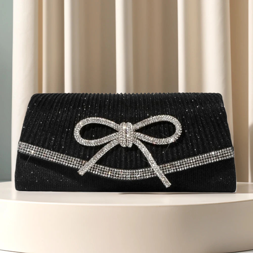 Clutch Glitter Rhinestone Bow