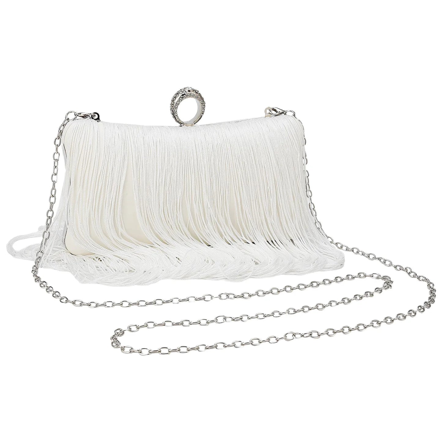 Evening Tassel Beaded Clutch Bag For Women Crossbody Party
