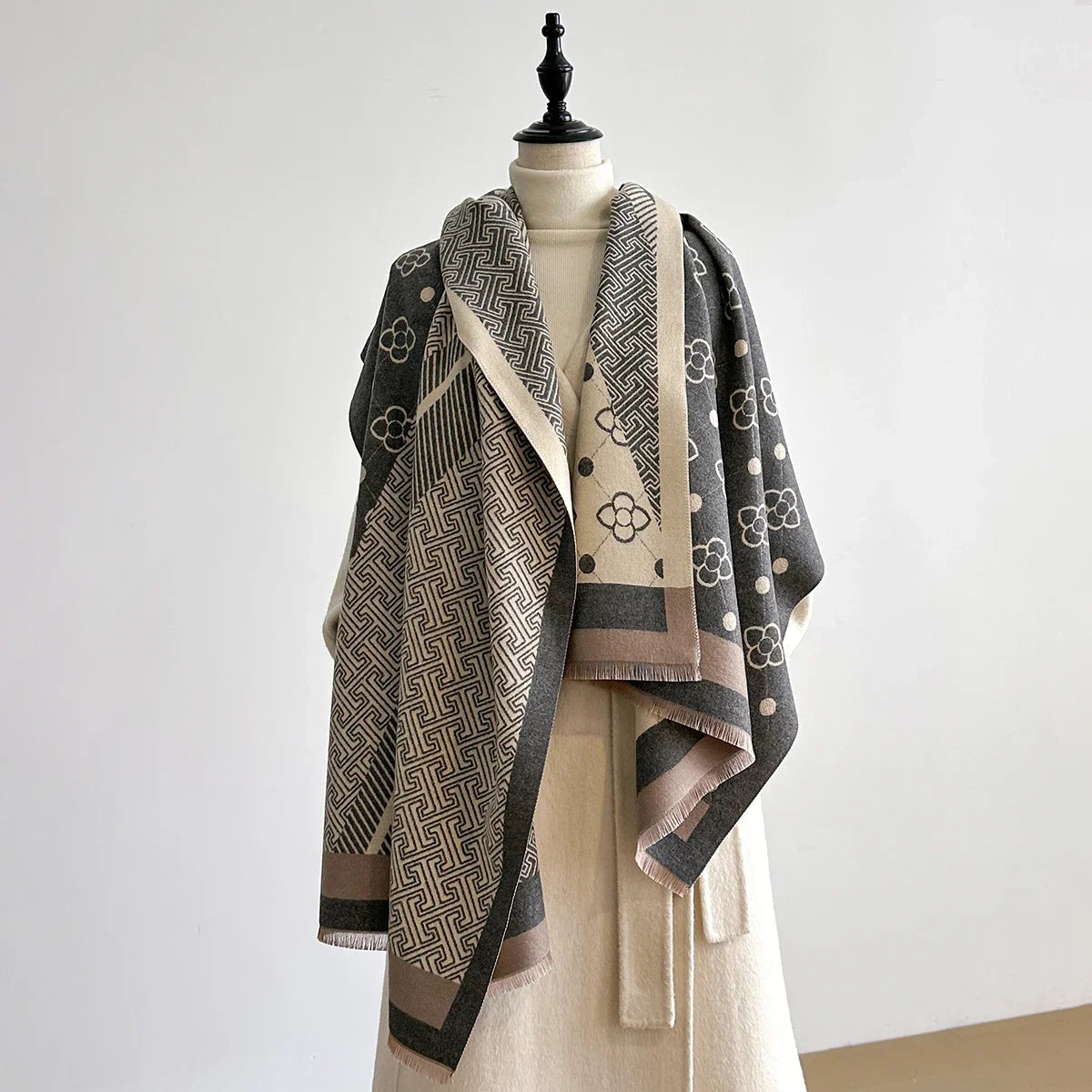 Cashmere Faux Scarf Thick Luxury Shawl